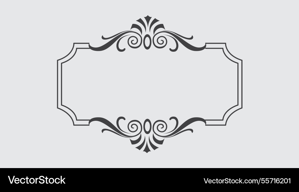 Rectangular floral frame design Royalty Free Vector Image