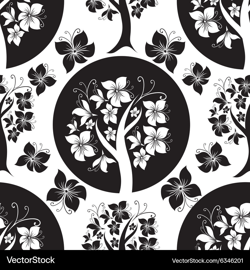 Seamless tree pattern Vector Image