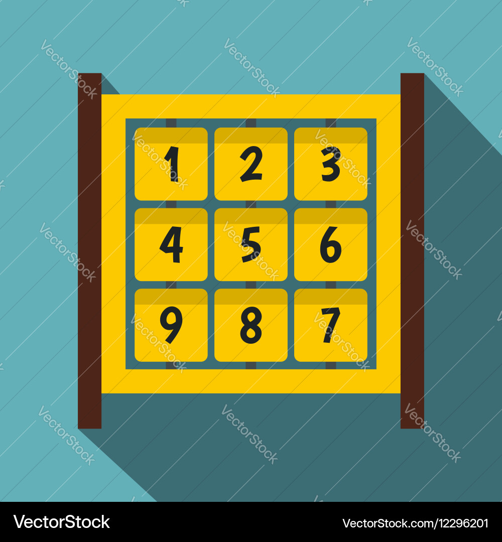 Yellow cubes with numbers on playground icon vector image