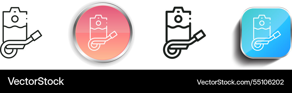Hydration icon thin linear regular and button Vector Image
