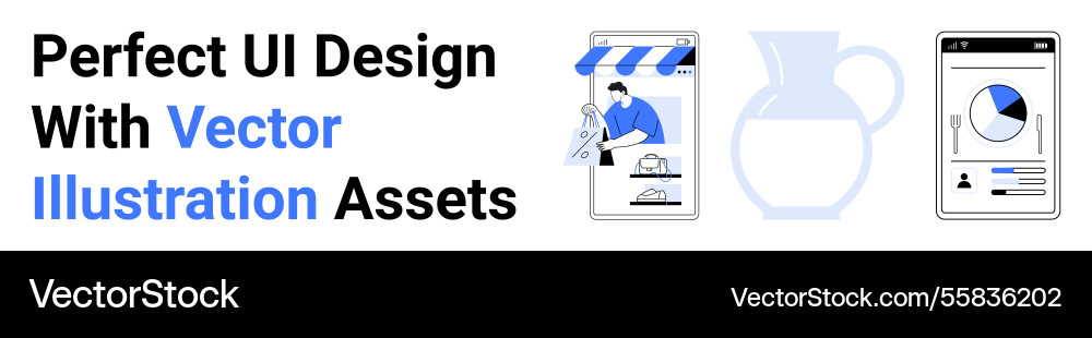 Optimized ui design using assets for web Optimized ui design using assets for web Vector Image