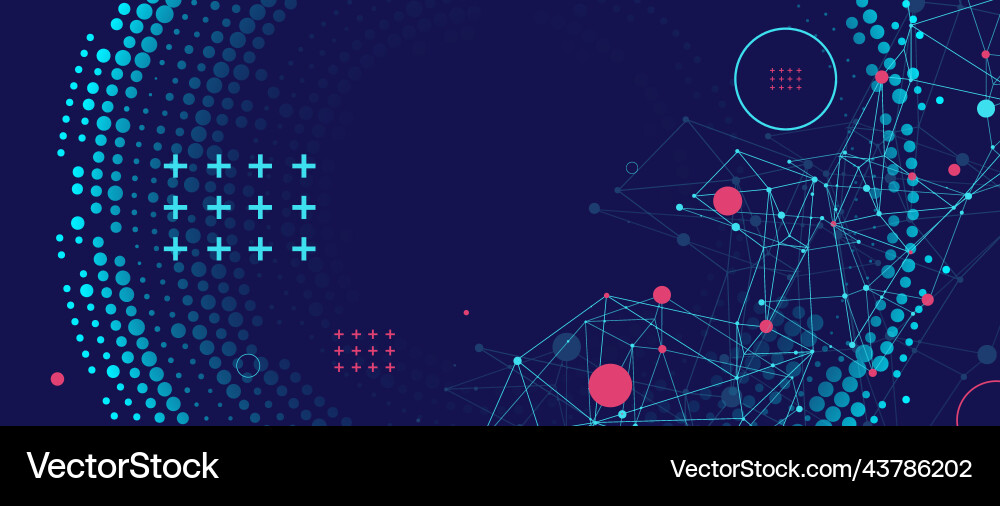 Science Data Network Background vector image