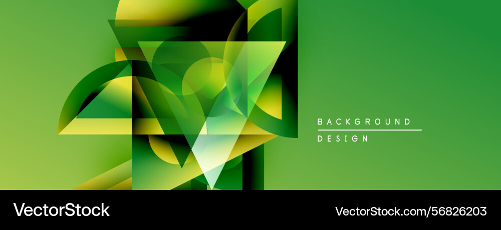 Abstract geometric shapes overlap creating vector image