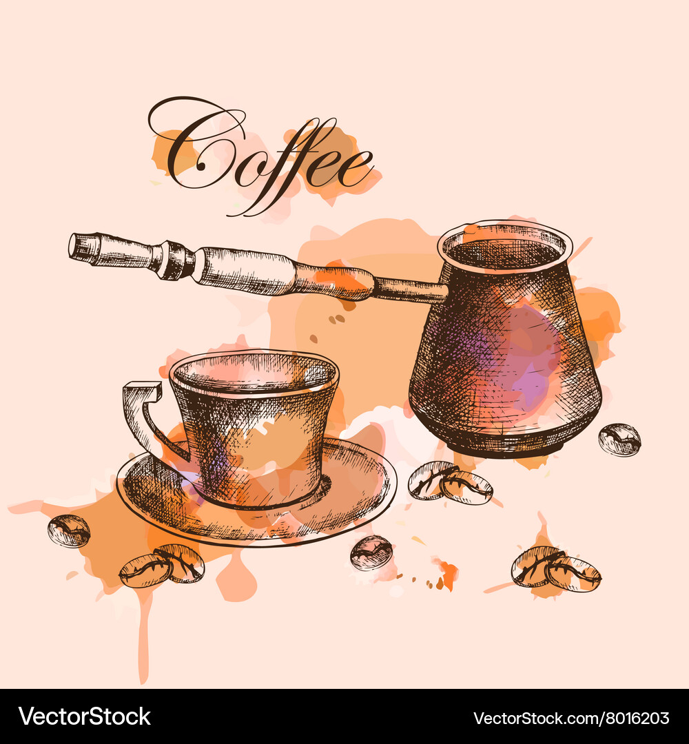 Background with sketch style for design Vector Image
