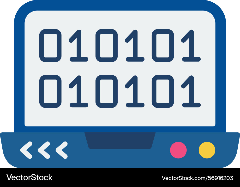 Binary code icon vector image