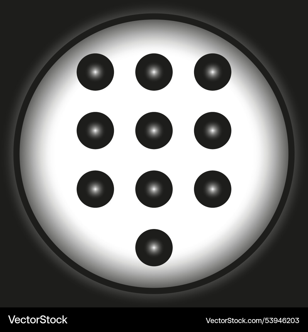 Dot pattern icon simple circular design black Dot pattern icon simple circular design black vector image