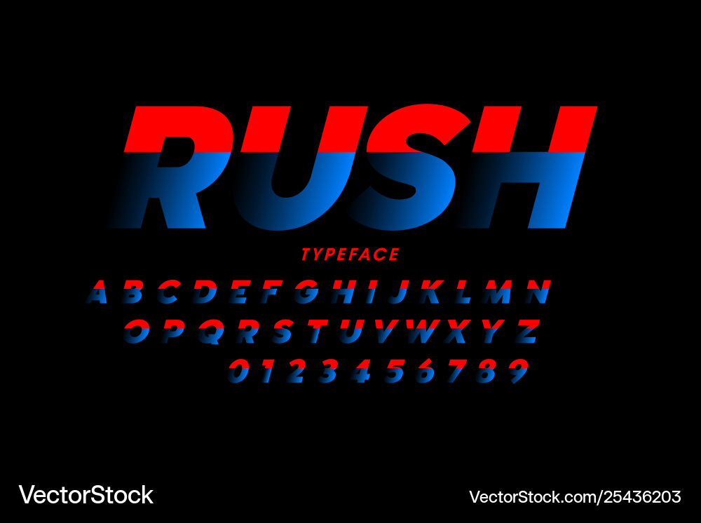 Dynamic Speed Font - Racing Style vector image