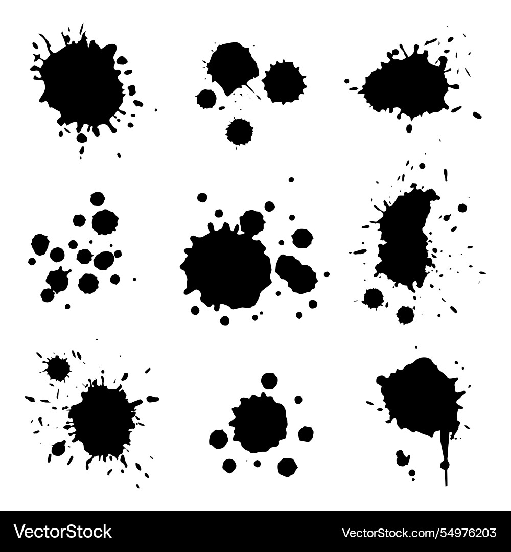 Flat design ink splash element Vector Image