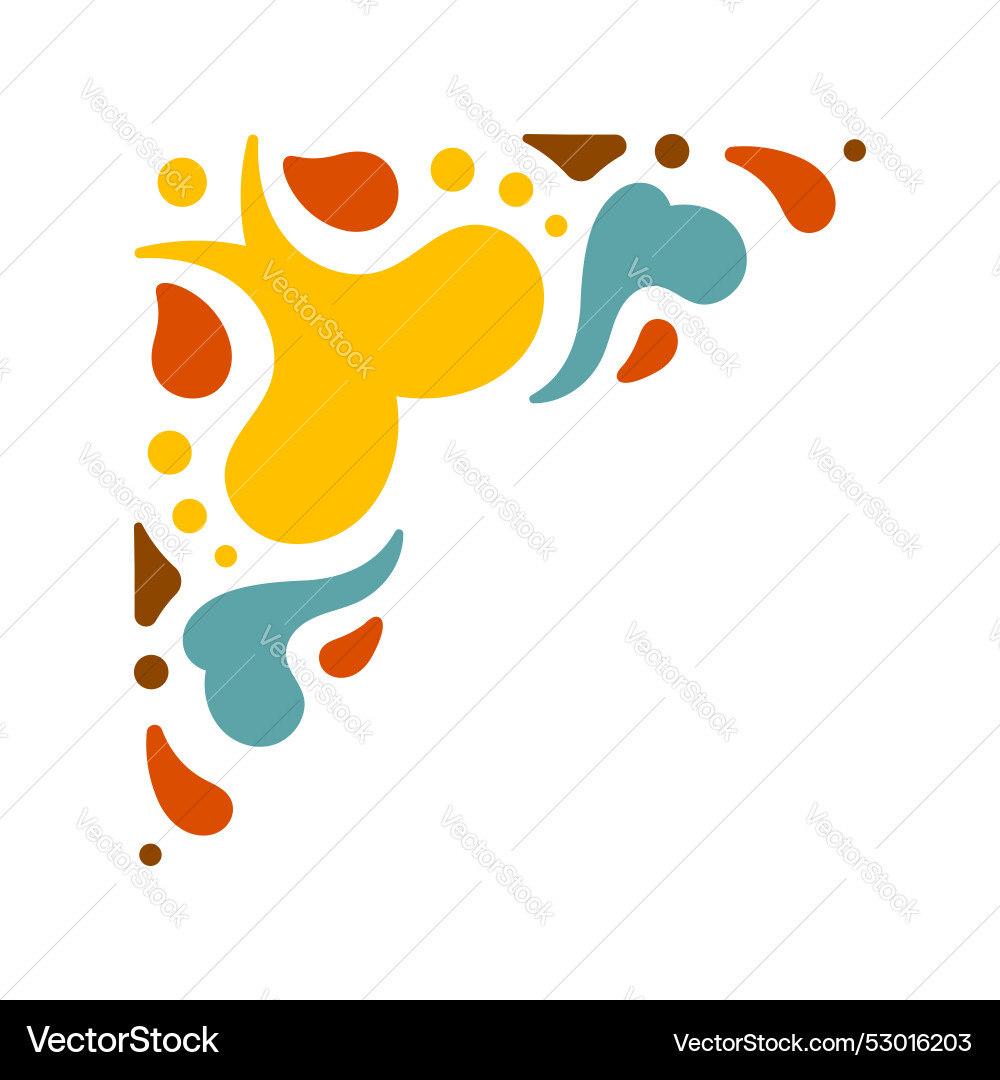 Hand drawn abstract groovy frame design element Vector Image