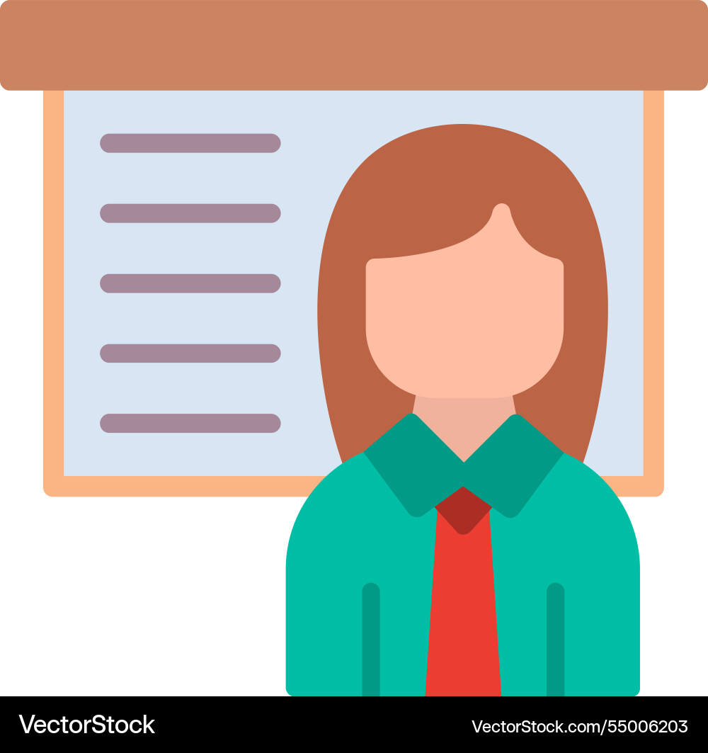 Lecture flat icon design Vector Image