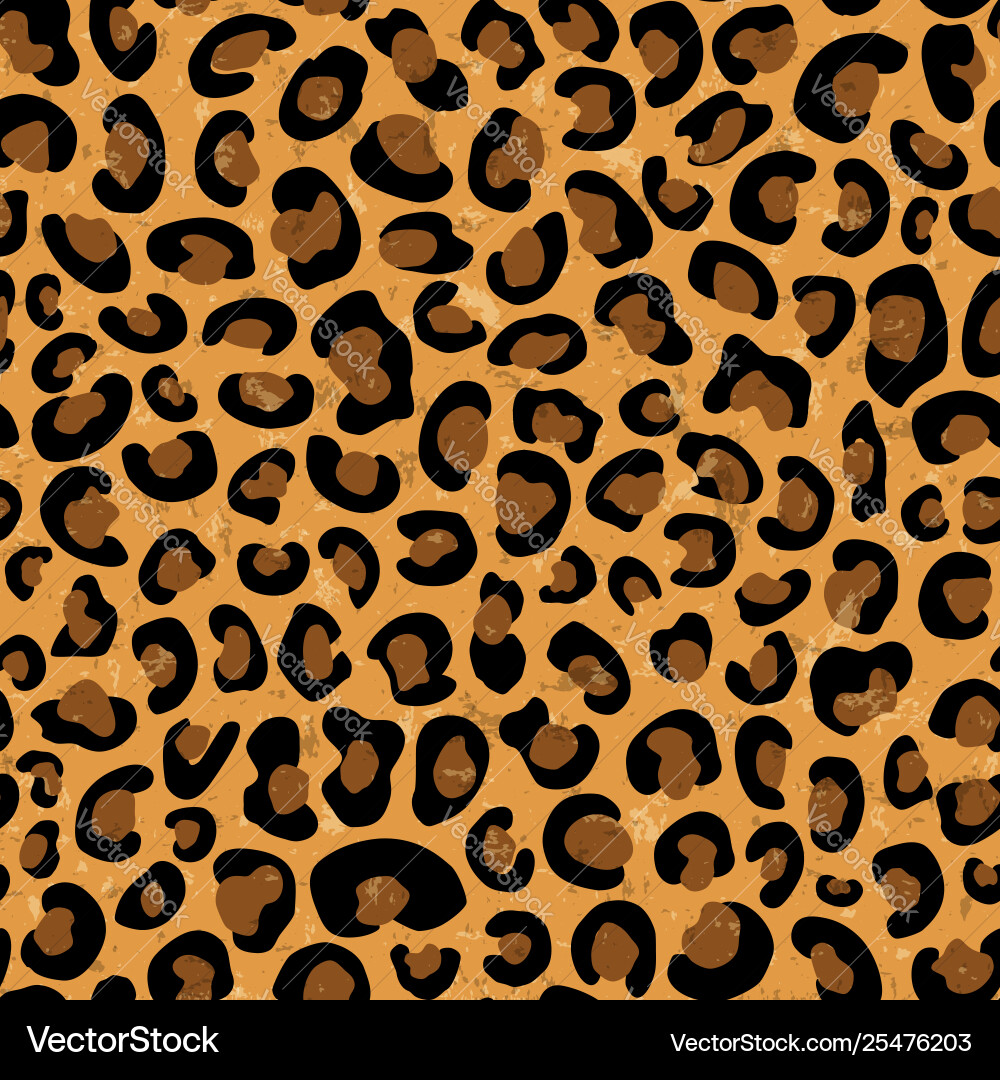 Leopard Print Seamless Pattern vector image