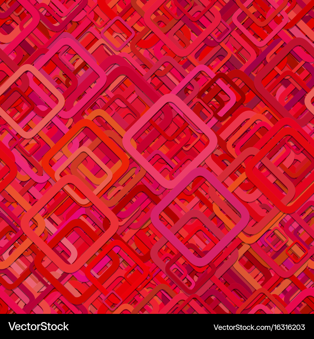 Red seamless abstract geometric square pattern vector image
