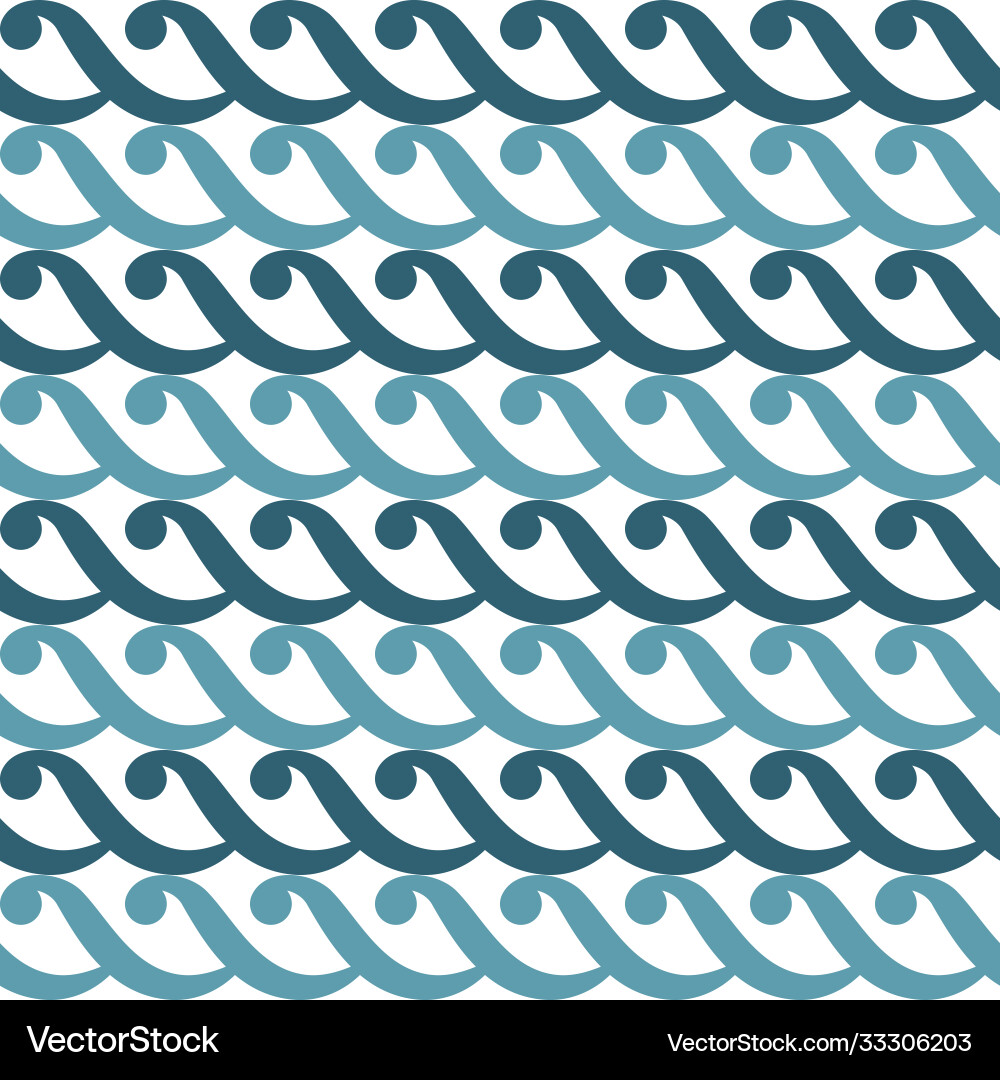 Seamless geometric curl pattern waves vector image