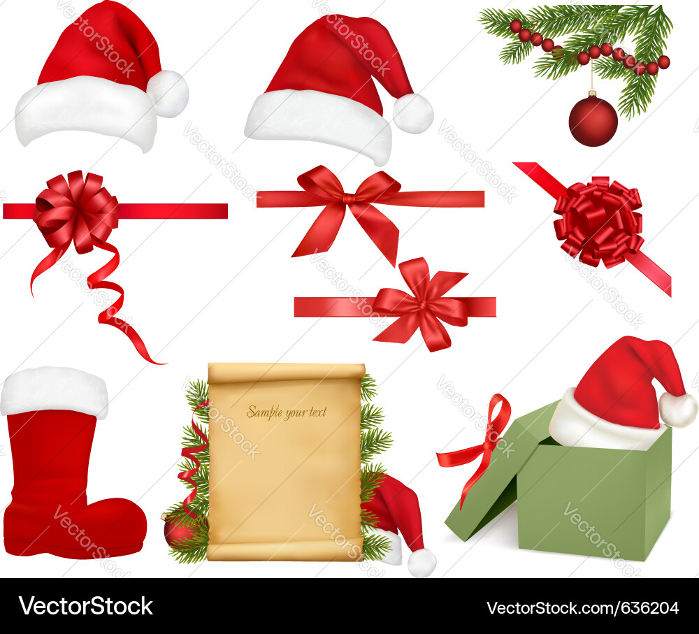 Christmas Objects Collection vector image