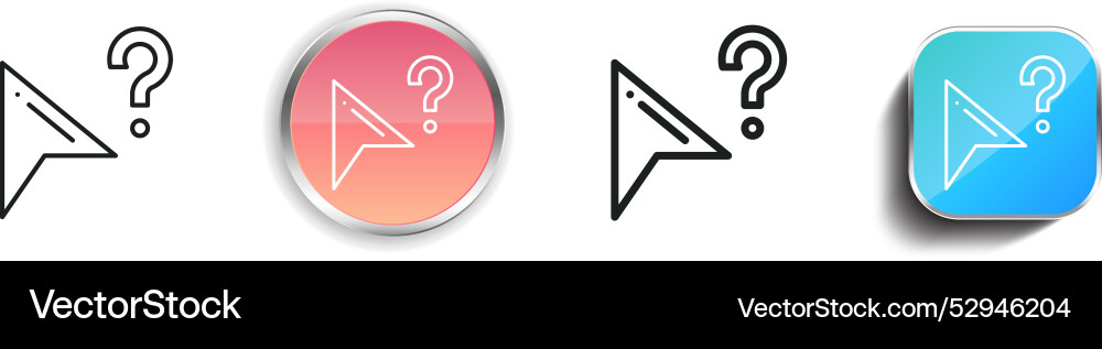 Click icon thin linear regular and button style vector image