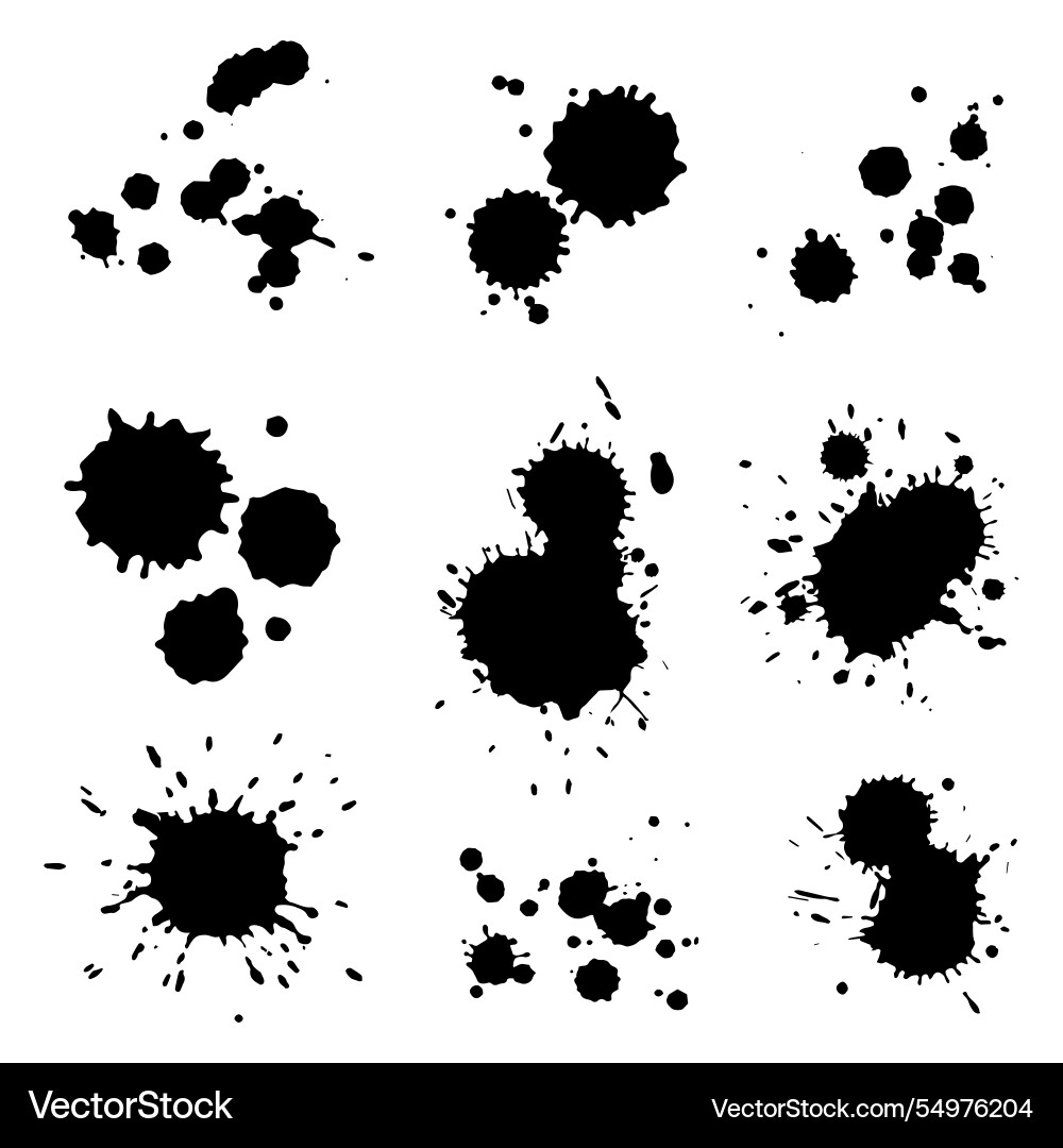 Flat design ink splash element Vector Image