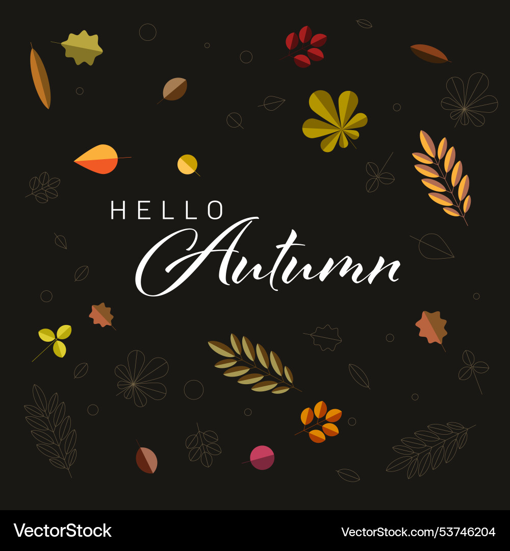 Hallo Herbst dunkel abstrakt floral Hintergrund Hallo Herbst dunkel abstrakt floral Hintergrund vektorbild