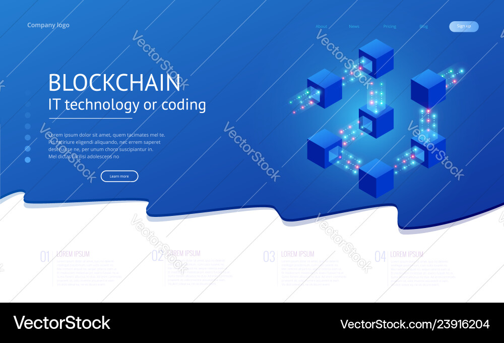 Quantum Blockchain Technology Vector Image