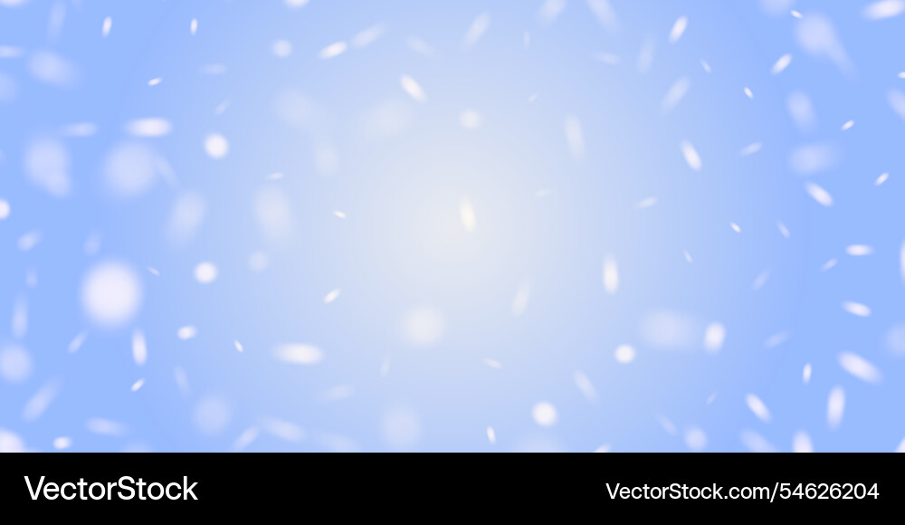 Realistic snowfall against a dark background vector image