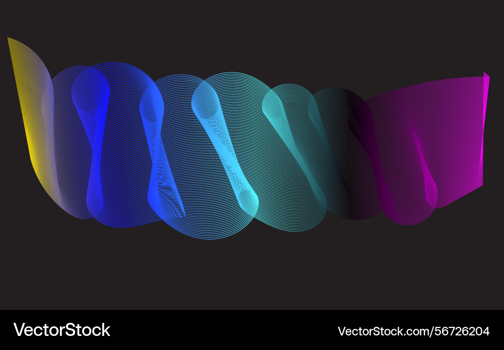 Smooth wave line blend effortless background Vector Image