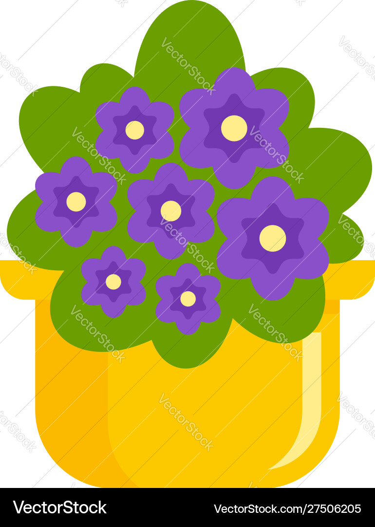 Blume Hauspflanze Ikone flach Stil Blume Hauspflanze Ikone flach Stil vektorbild