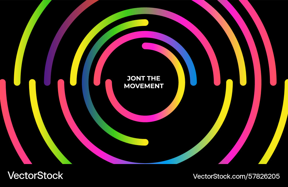 Circle shape gradient lines on a black background Circle shape gradient lines on a black background vector image