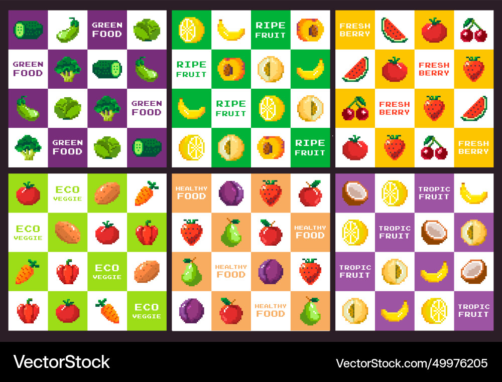 Decorative pattern with pixels game elements Decorative pattern with pixels game elements vector image
