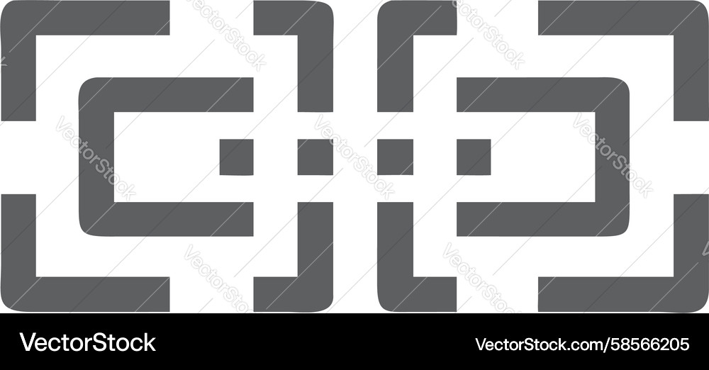 Digital Data Flow Frame Vector Image