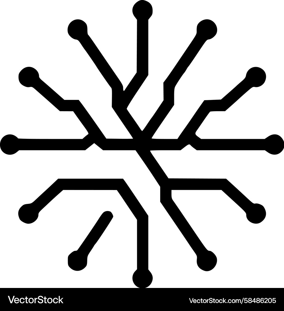 Digital Network Circuit Icon Vector Image
