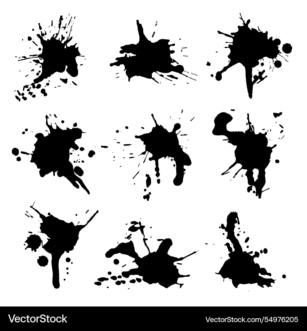 Flat design ink splash element Vector Image
