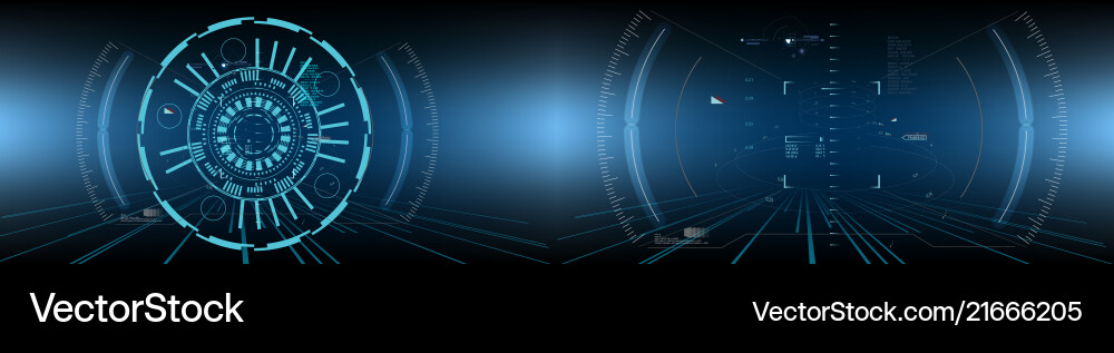 Futuristic HUD Display - Virtual Reality Interface vector image