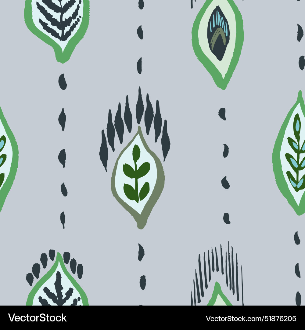 Seamless pattern with abstract boho ikat shapes Seamless pattern with abstract boho ikat shapes vector image