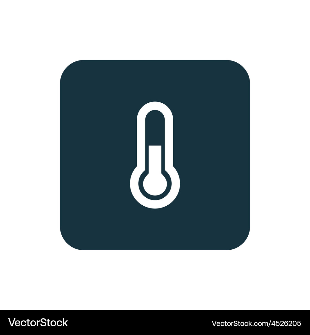 Thermometer icon rounded squares button Vector Image