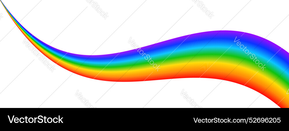 Wavy rainbow line multicolored dynamic path Wavy rainbow line multicolored dynamic path vector image