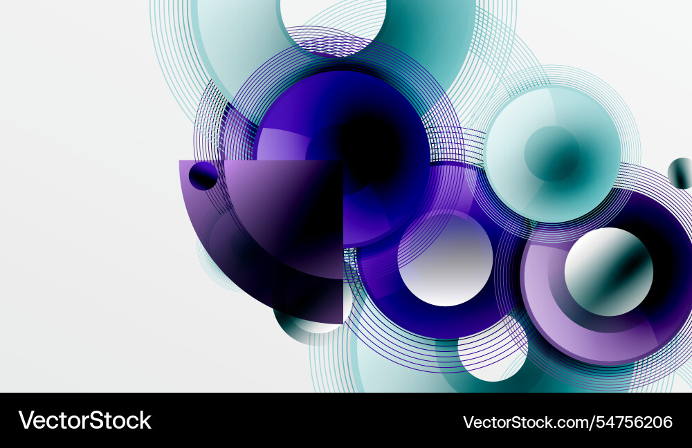 Abstract composition of overlapping circles Vector Image