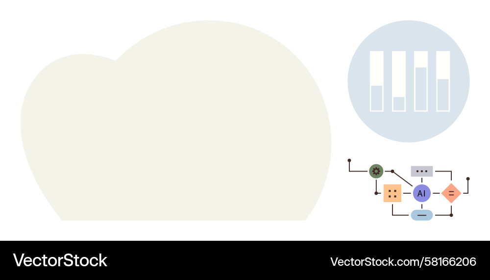 AI Workflow & Cloud Data Analysis Vector Image