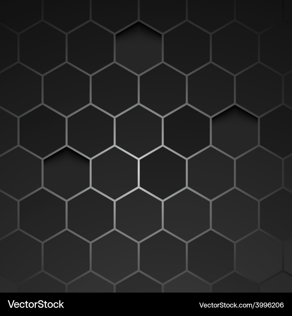 Chrome Hexagon Pattern Background vector image