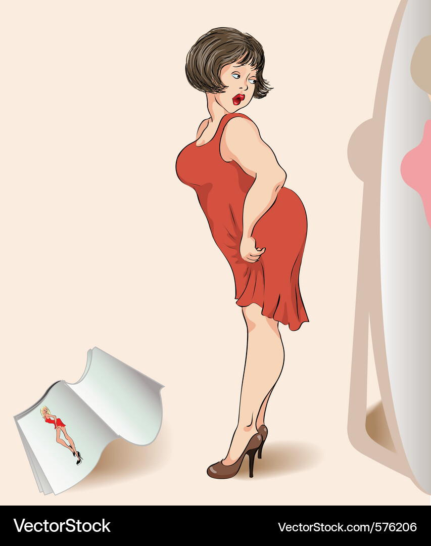 Curvy woman Vector Image