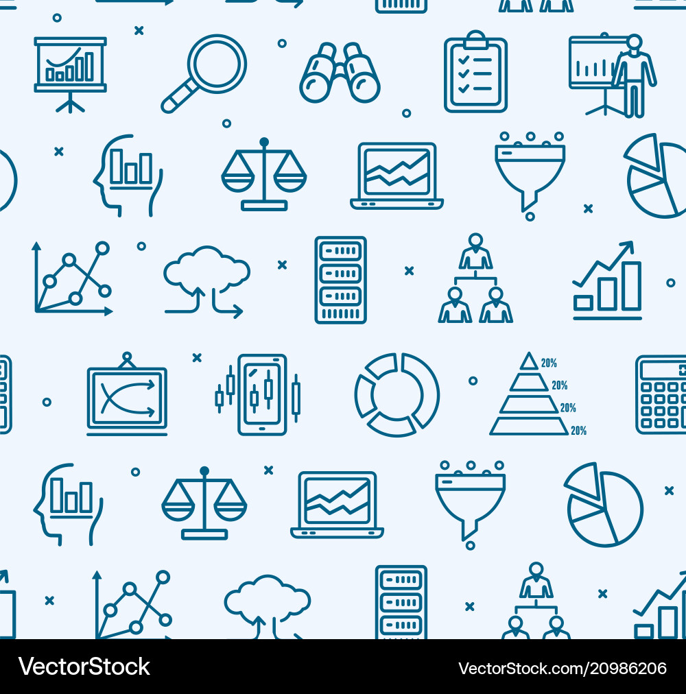 Data Analytics Statistics Pattern vector image