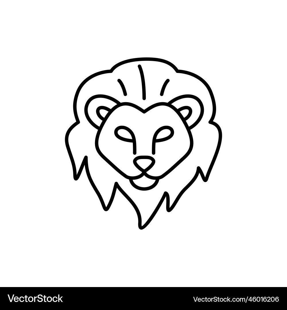 Leo zodiac sign black thin line icon Leo zodiac sign black thin line icon vector image