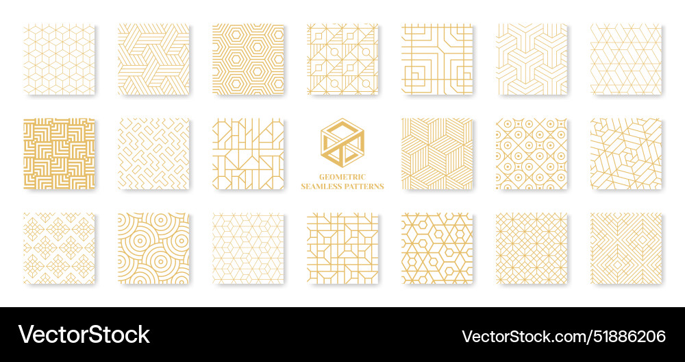 Line seamless pattern abstract hexagon texture Vector Image