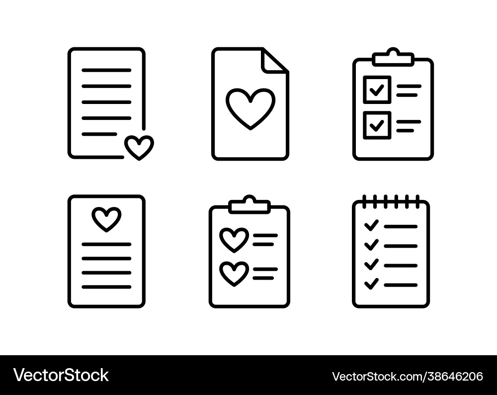 Wish list icon in simple outline design wishlist Wish list icon in simple outline design wishlist vector image