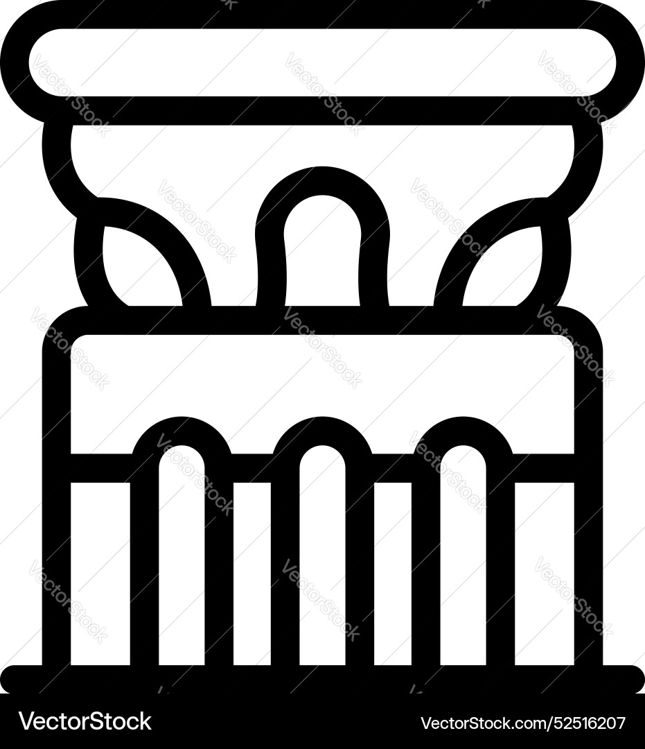 Ancient column representing classical architecture Ancient column representing classical architecture vector image