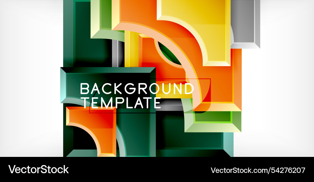 Arrow with round elements color geometric shapes vector image