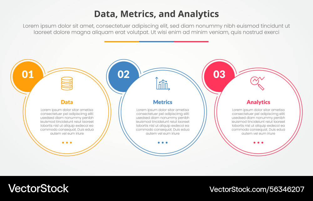 Data metrics and analytics infographic concept Data metrics and analytics infographic concept vector image