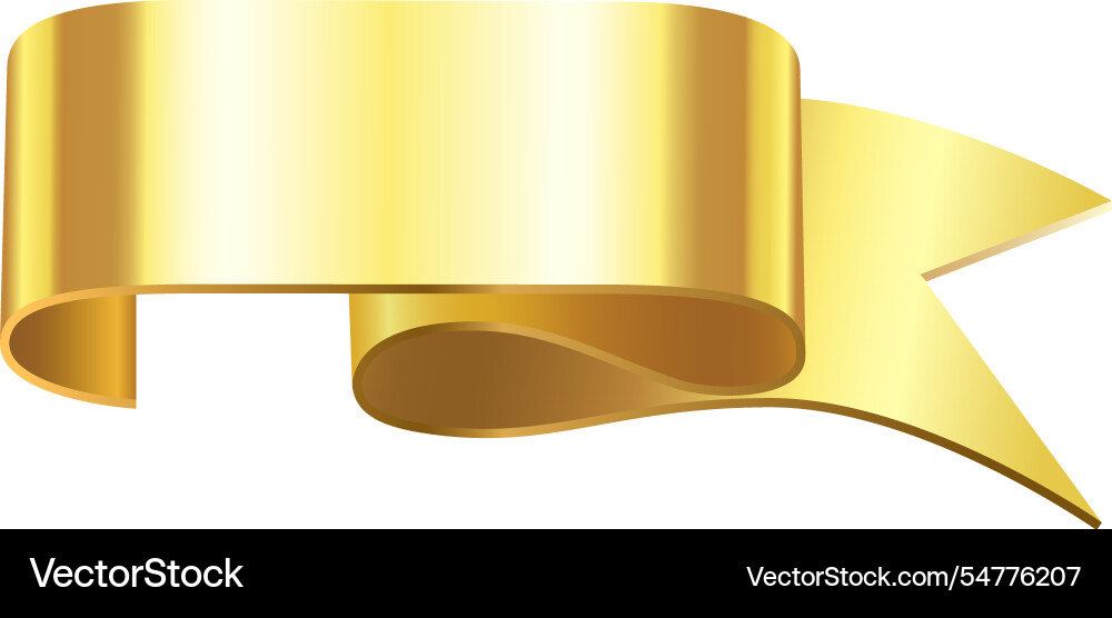 Golden ribbon waving with copy space creating Golden ribbon waving with copy space creating vector image