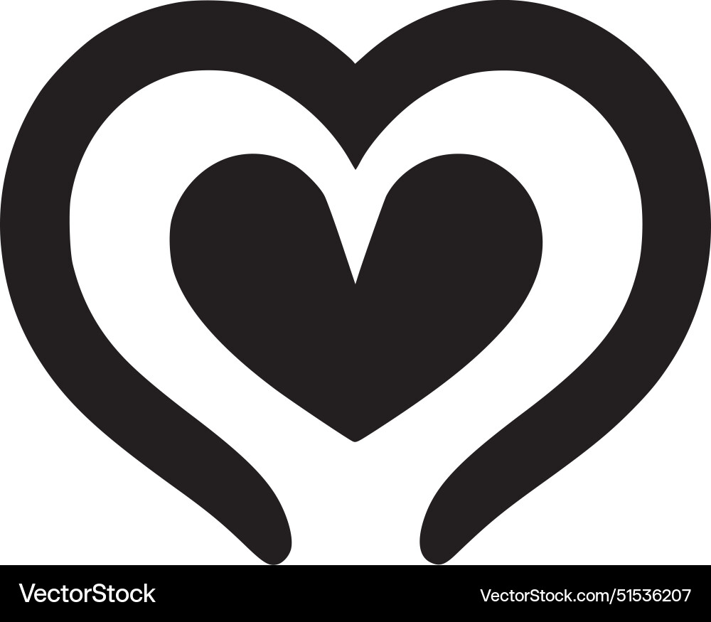 Heart - high quality logo ideal for t-shirt Vector Image
