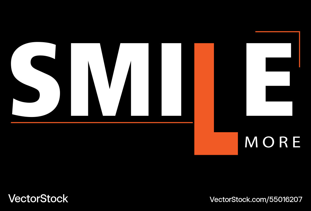Lächeln Sie mehr - Typografie T-Shirt Design Lächeln Sie mehr - Typografie T-Shirt Design vektorbild