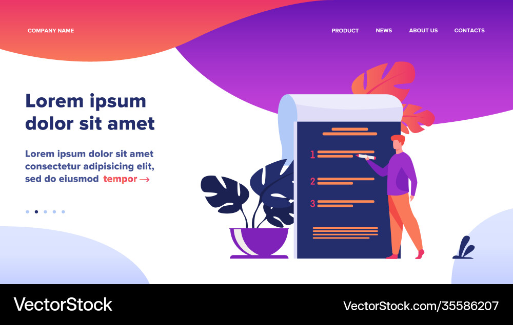 Manager prioritizing tasks in to do list Vector Image