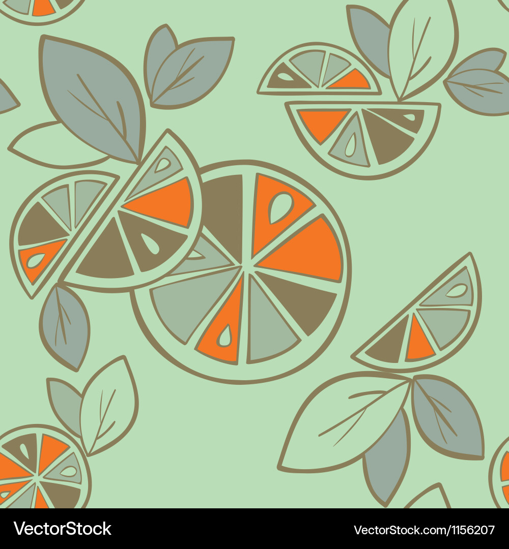 Orange Slice Pattern Vector Image